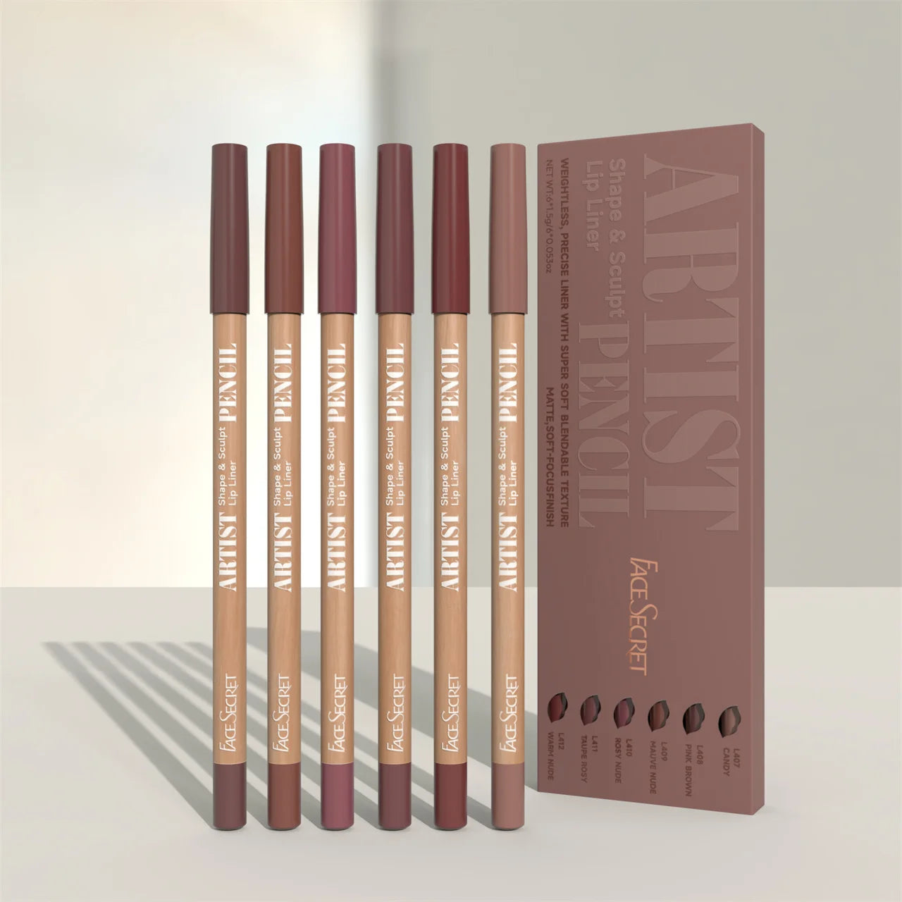 Sculpt & Shape Lip Liner Pencil Set – Matte, Weightless, and Blendable