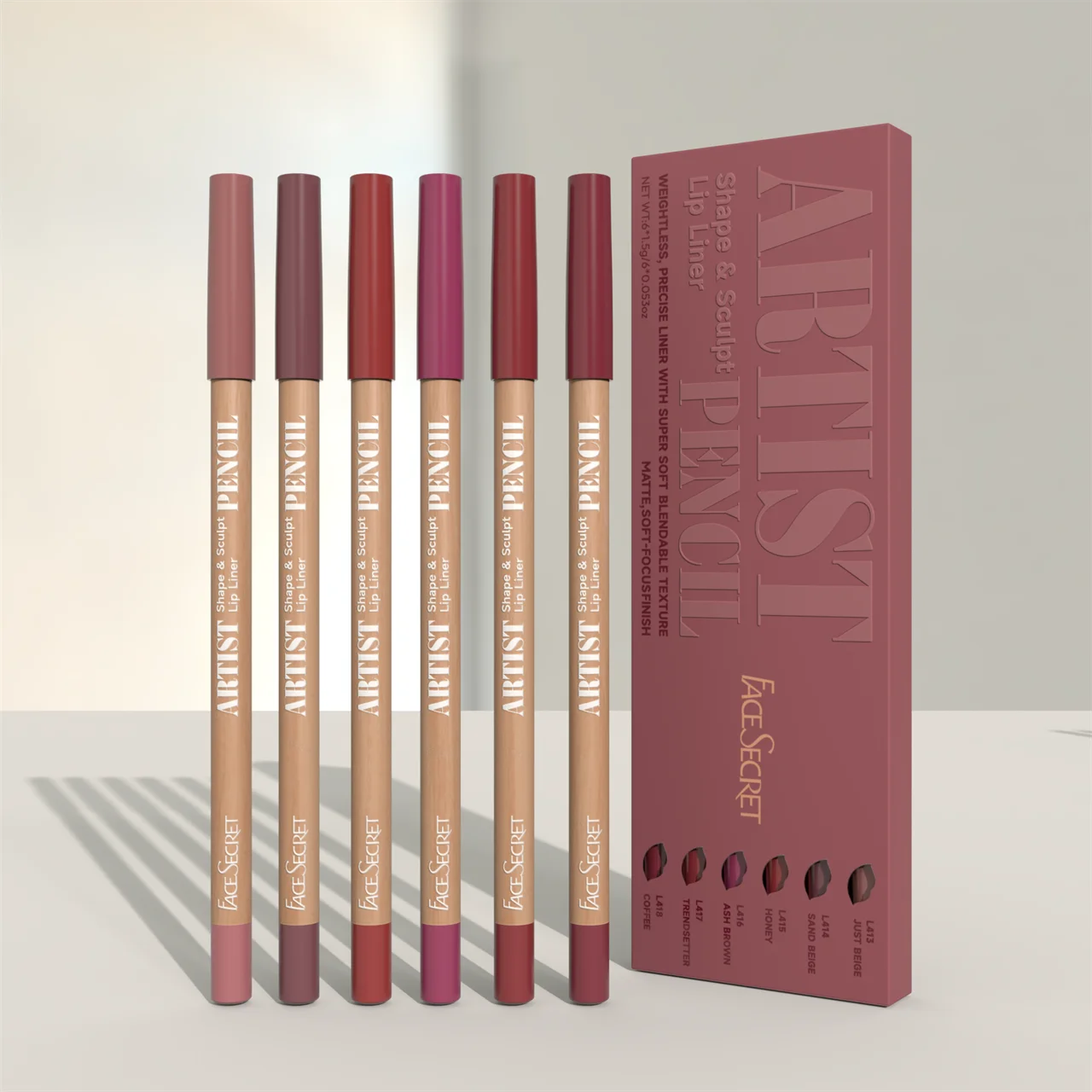 Sculpt & Shape Lip Liner Pencil Set – Matte, Weightless, and Blendable